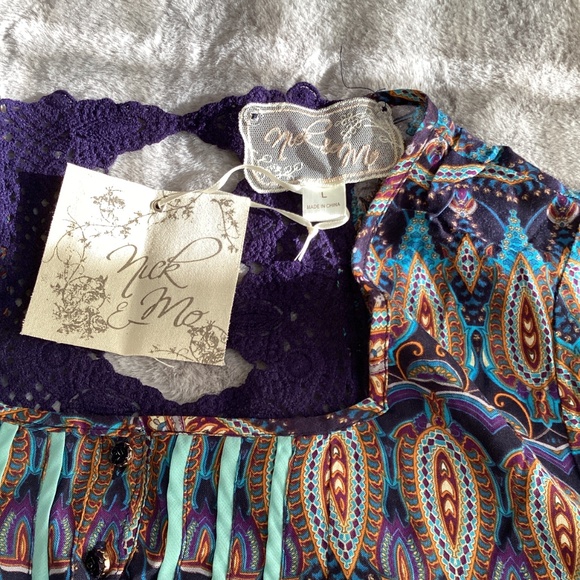 Two Nick & Mo Multicolor Bohemian Tunics - Picture 11 of 16